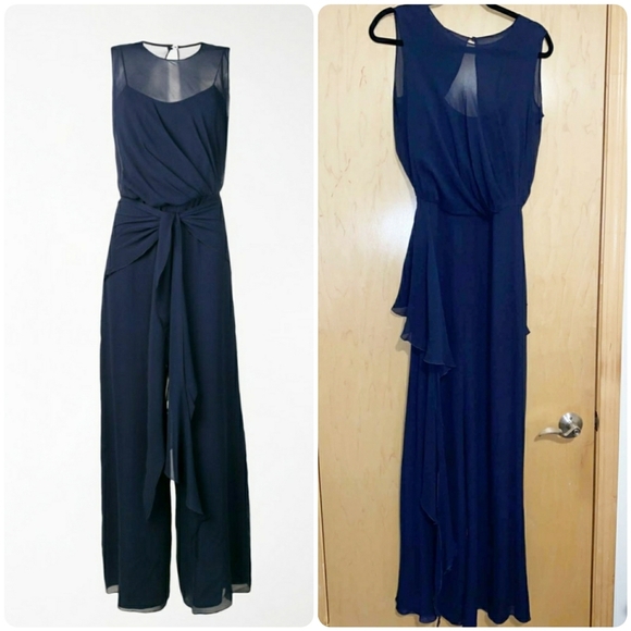Max Mara Jabot Draped Silk-chiffon Wide-leg Jumpsuit - Picture 3 of 14